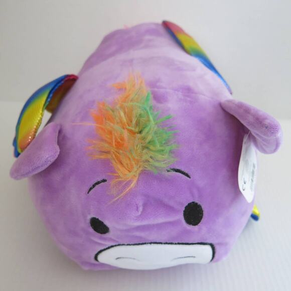 Bun Bun Other - BUN BUN *NWT* Stackable Plush Stuffed Animal Purple with Sparkle Wings/Fins 13"